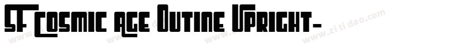 SF Cosmic Age Outine Upright字体转换